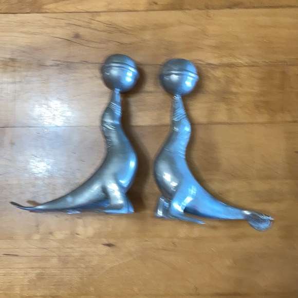 Vintage pewter seal candle holders made by Alcaide RARE - Picture 5 of 9